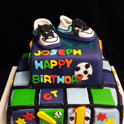 2 Tier Boys Children's  Birthday Cake
