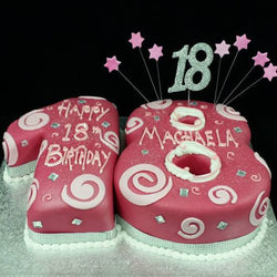 18th Birthday Numbered Cake