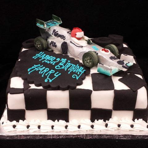 Racing Car Childrens/Birthday Cake