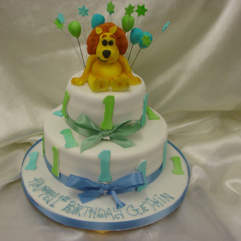 2 Tier Ra Ra Lion Childrens Cake