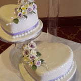 3 Tier Heart Wedding Cake//