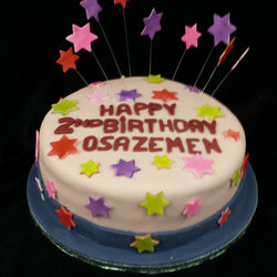 Colourful Stars Children's Birthday Cake