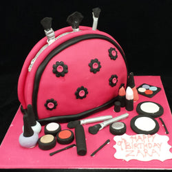 Make Up Bag Childrens Birthday Cake