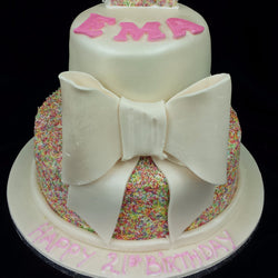 2 Tier Hundreds & Thousands  Birthday Cake