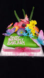 Mixture Of Flowers Birthday Cake