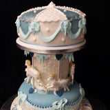 Two Tier Carousel Christening Cake