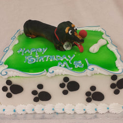 Sausage Dog Birthday Cake