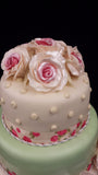 3 Tier Wedding Cake With Roses