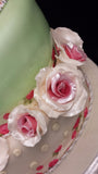 3 Tier Wedding Cake With Roses