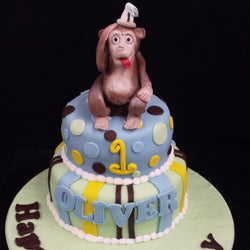 Two Tier Monkey Cake