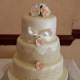 3 Tier  Lace #2 Wedding Cake