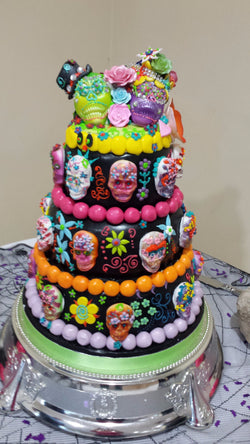 Mexican Day Of The Dead Wedding Cake