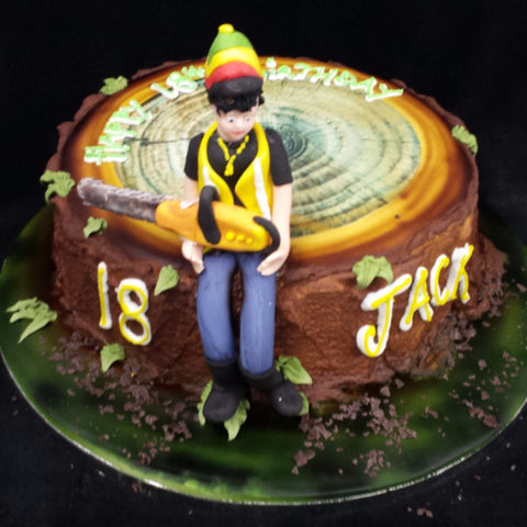 Tree Surgeon Birthday Cake