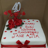 Ruby Anniversary Cake