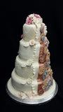 4 Tier Bride & Groom  Wedding Cake//