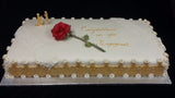 Large Rose Engagement Cake