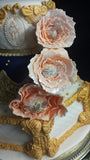 3 Tier Gold Hexagon Cake