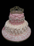 2 Tier Crown Birthday Cake