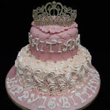 2 Tier Crown Birthday Cake