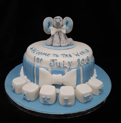 One Tier Baby Shower/Christening Cake