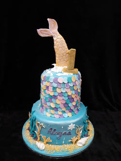 Two Tier Mermaid Cake