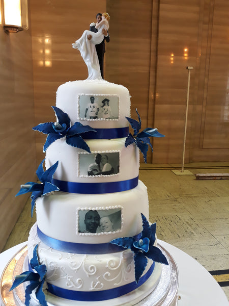 4 Tier Photo Wedding Cake