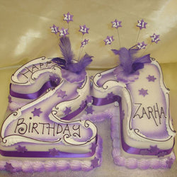 21 Stars  Numbered Birthday Cake