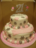 2 Tier Stars Birthday Cake