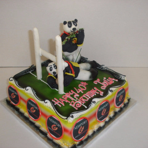 Panda Rugby Cake