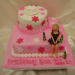 2 Tier Birthday Girl Cake