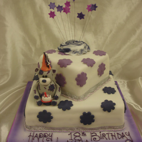 2 Tier Bear Birthday Cake
