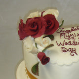 2 Tier Heart Shape Wedding Cake