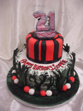 2 Tier sleepy Hollow  Birthday Cake