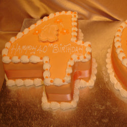 40th Peach Birthday Cake