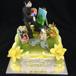 40th Painter  Birthday Cake