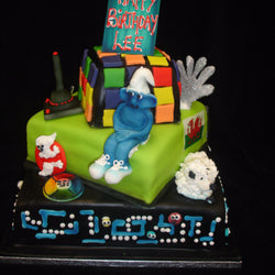 80's Theme  Birthday Cake