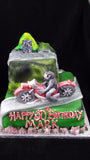 2 Tier Motor Bike Birthday Cake