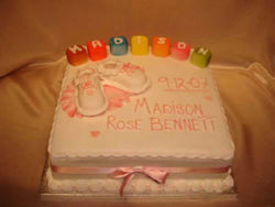 Christening Cake With Building Blocks