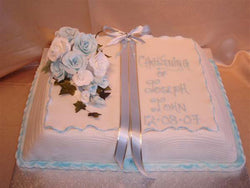 Christening Book with roses