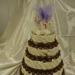 4 Tier Chocolate Wrap Wedding Cake