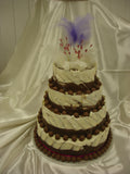 4 Tier Chocolate Wrap Wedding Cake