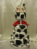 4 Tier Cow Wedding Cake