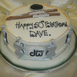 Drum Birthday Cake - UK DELIVERY