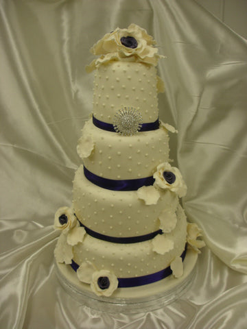4 Tier Rose & Petals  Wedding Cake