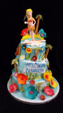 3 Tier Hawaii Birthday Cake