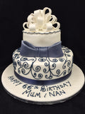 2 Tier Elegant  Birthday Cake