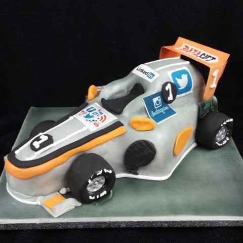Racing Car  Birthday Cake