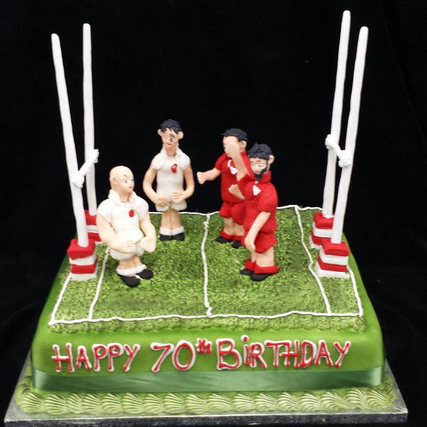 A4 Wicked Chocolate Rugby Field cake with 3D fondant goal … | Flickr