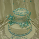 Two Tier Baptism Cake