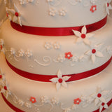 4 Tier Intricate Piping Wedding Cake